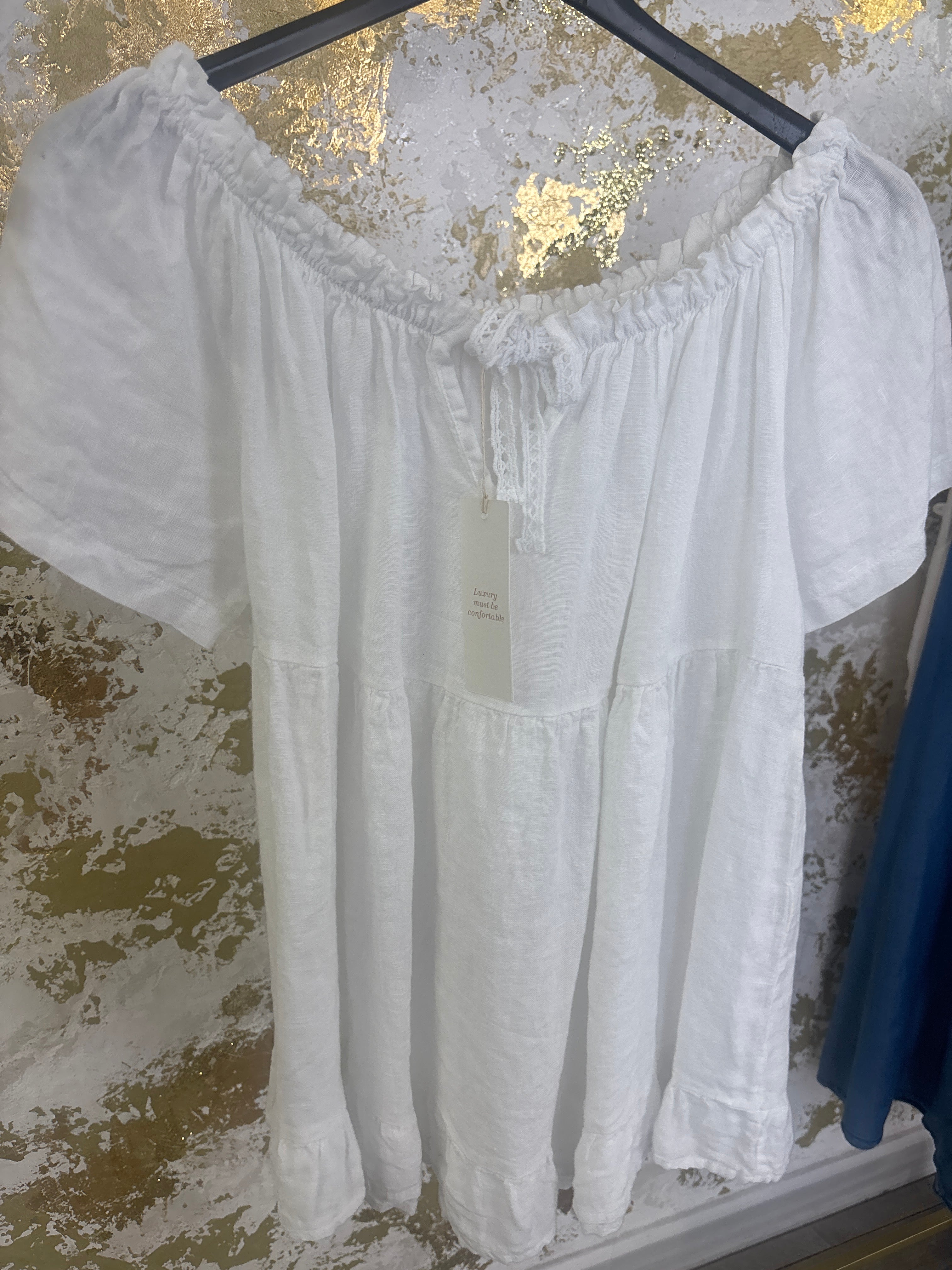 Linen smock top