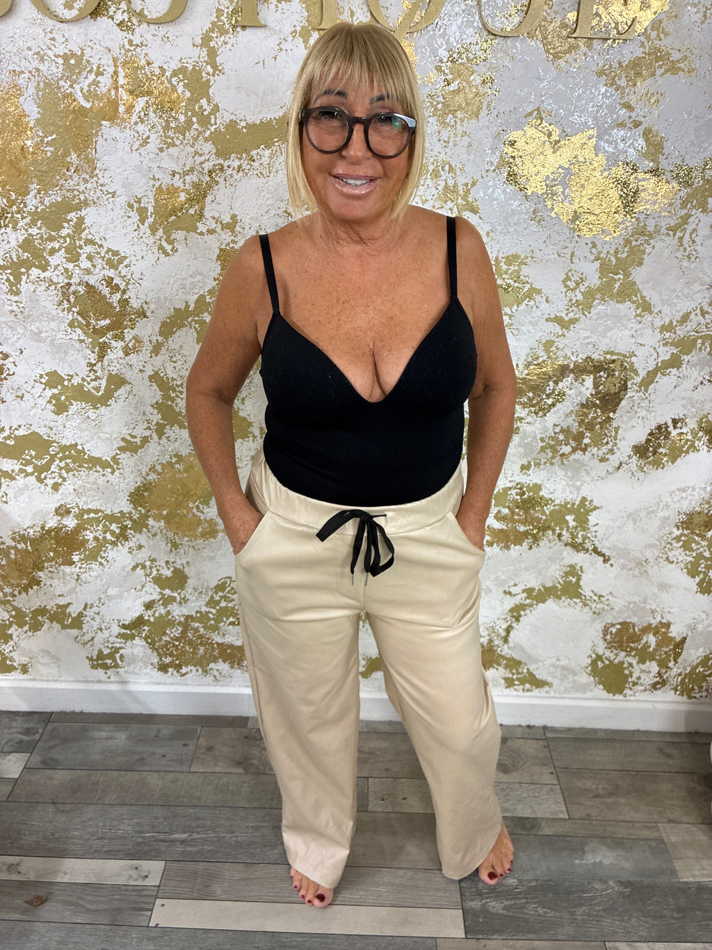 Wide leather magic trousers