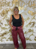 Wide leather magic trousers