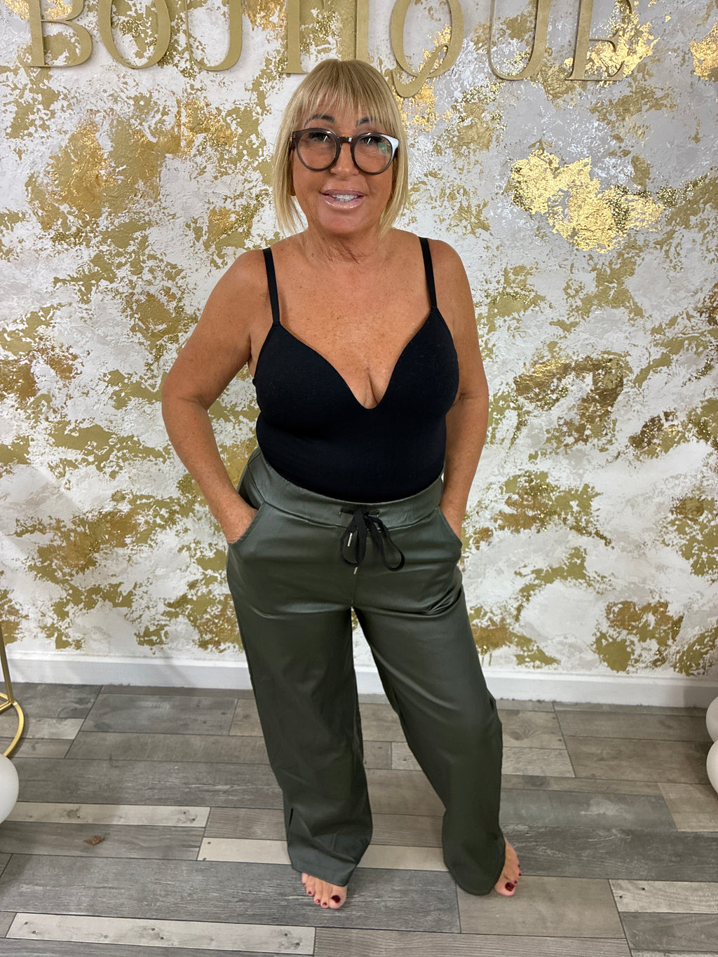 Wide leather magic trousers