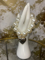 Pearly heart bracelet