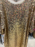 Gold sequin swing dress