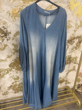 Denim smock dress