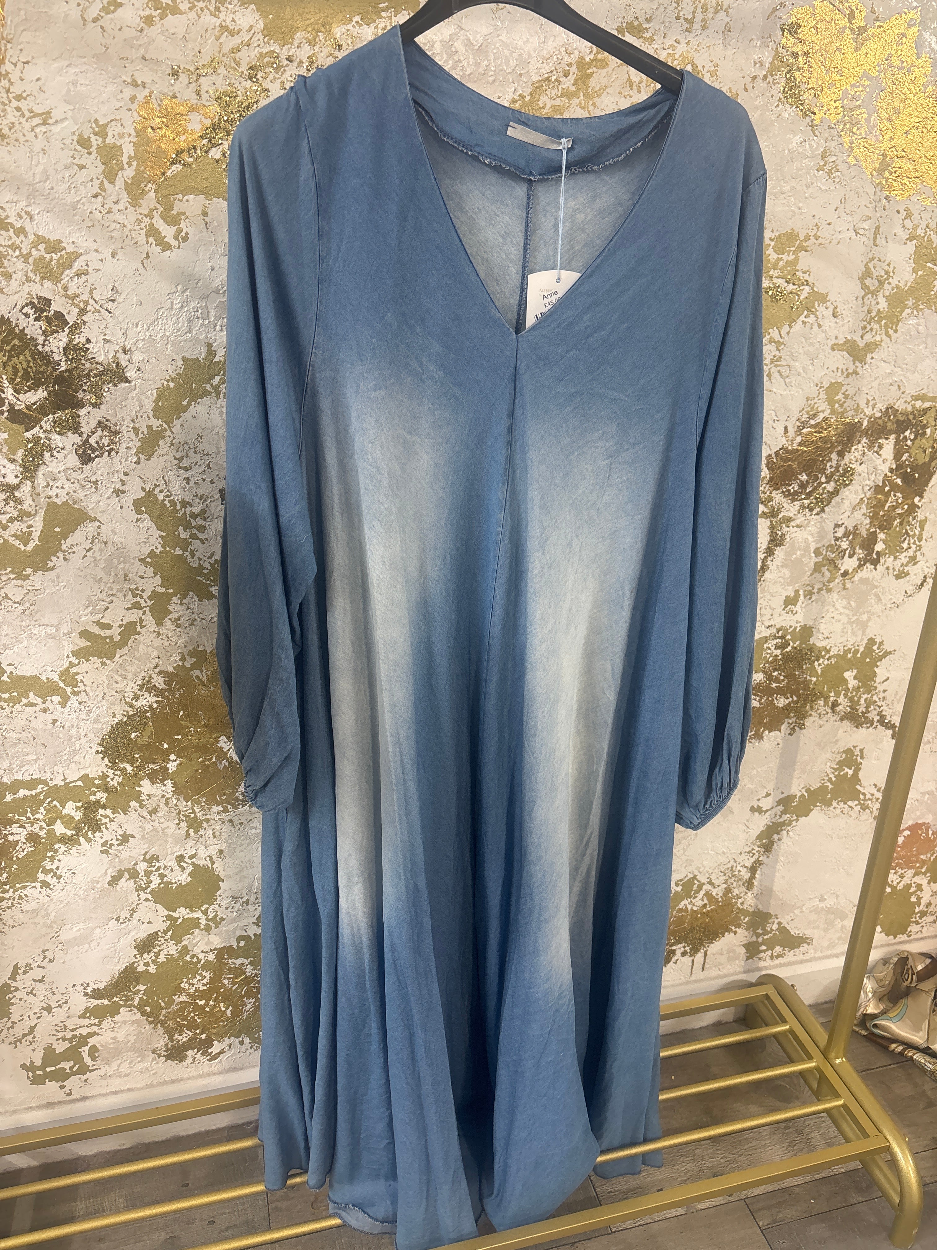 Denim smock dress
