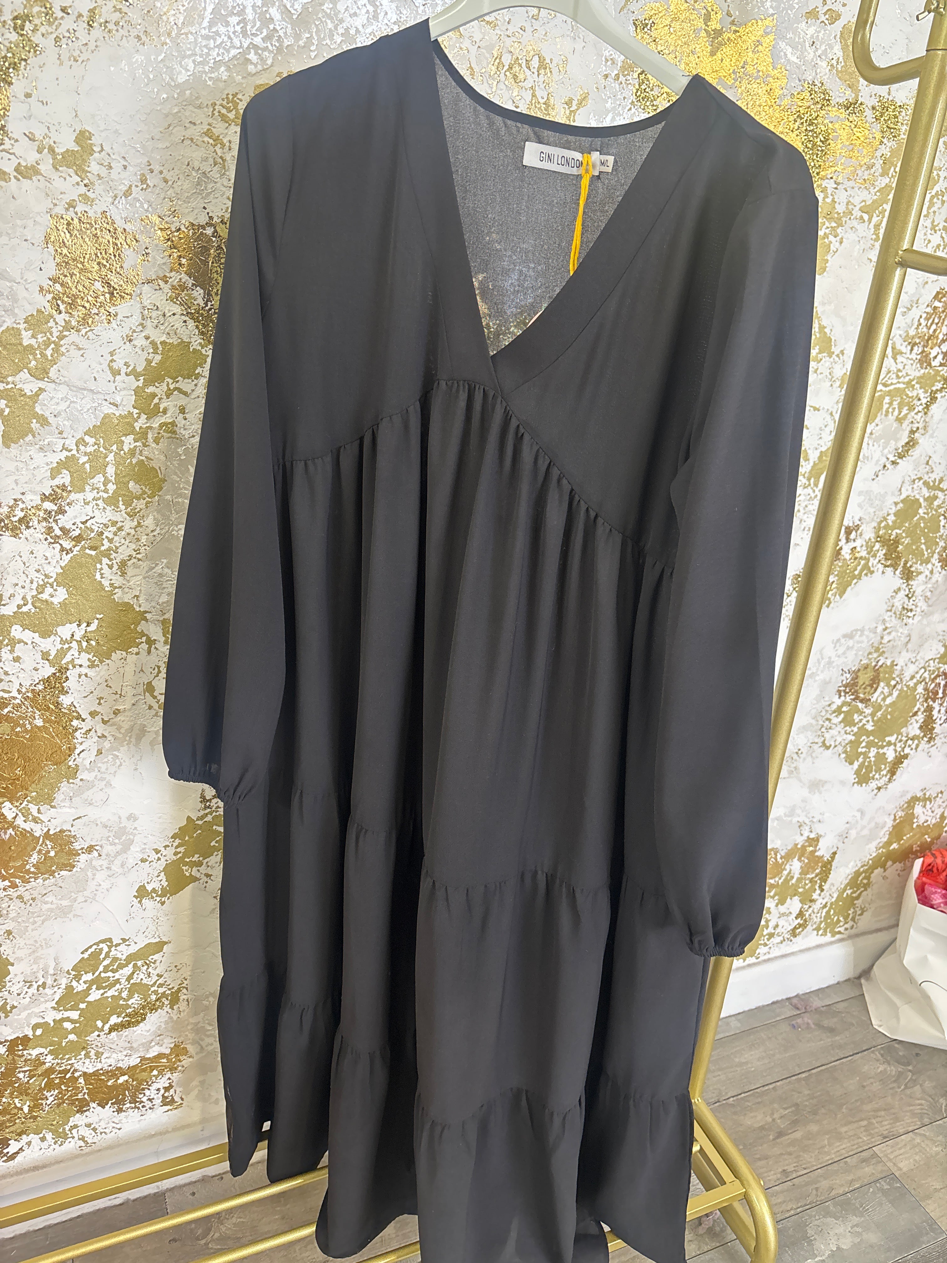 Black smock dress