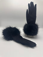 Fur cuff gloves