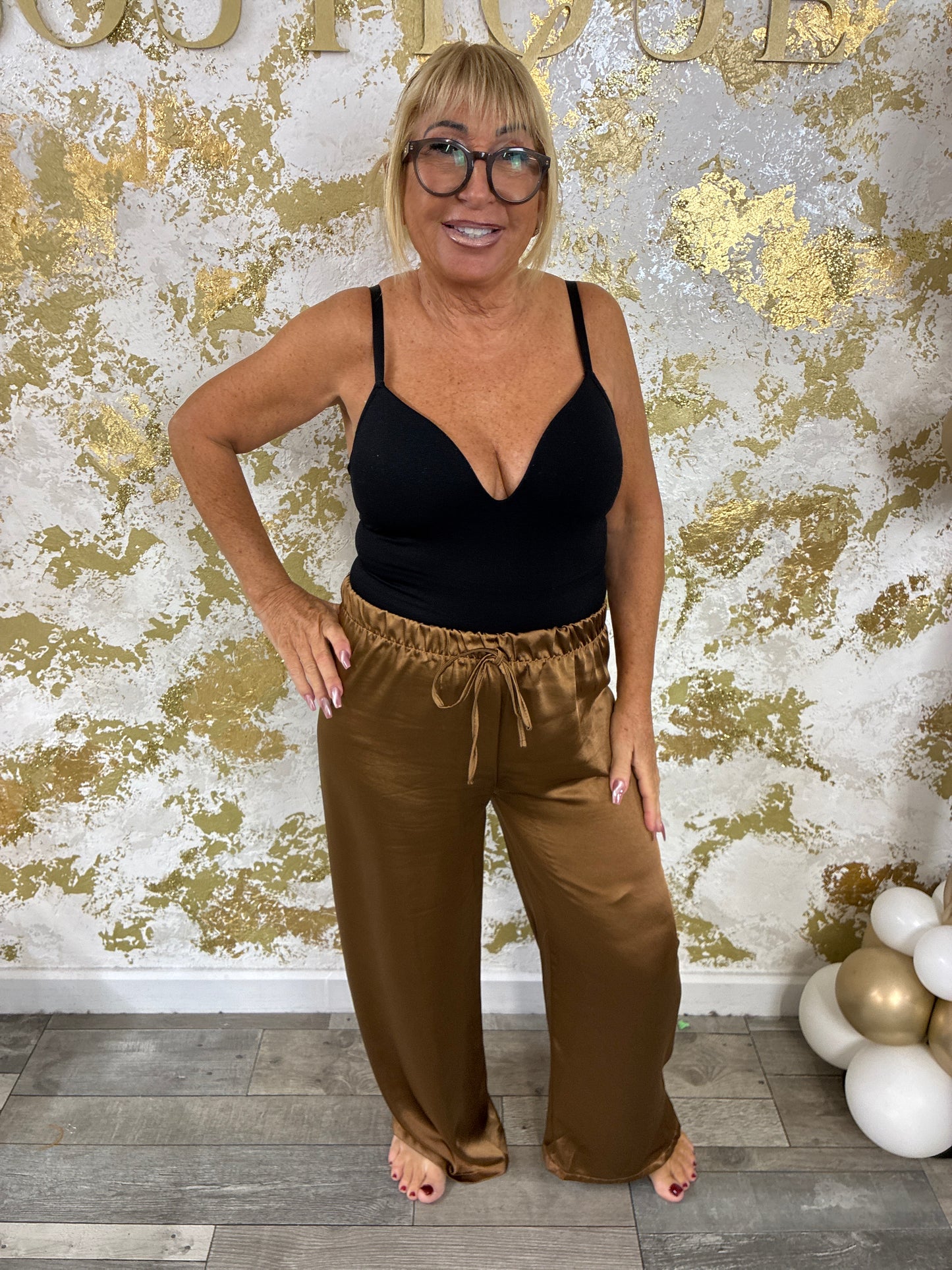 Bria satin trousers