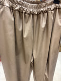 Leather jogger