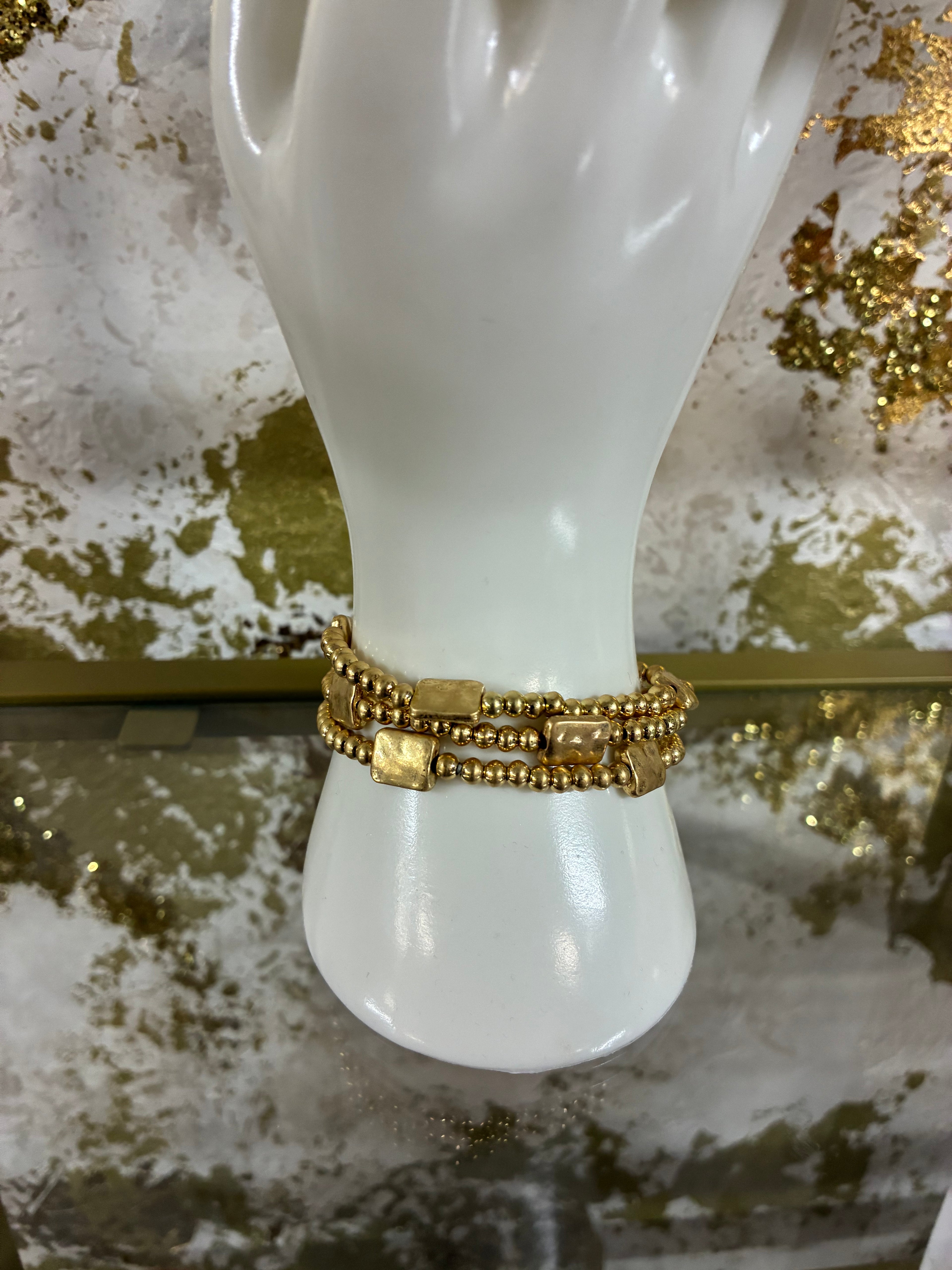 Triple square bracelet