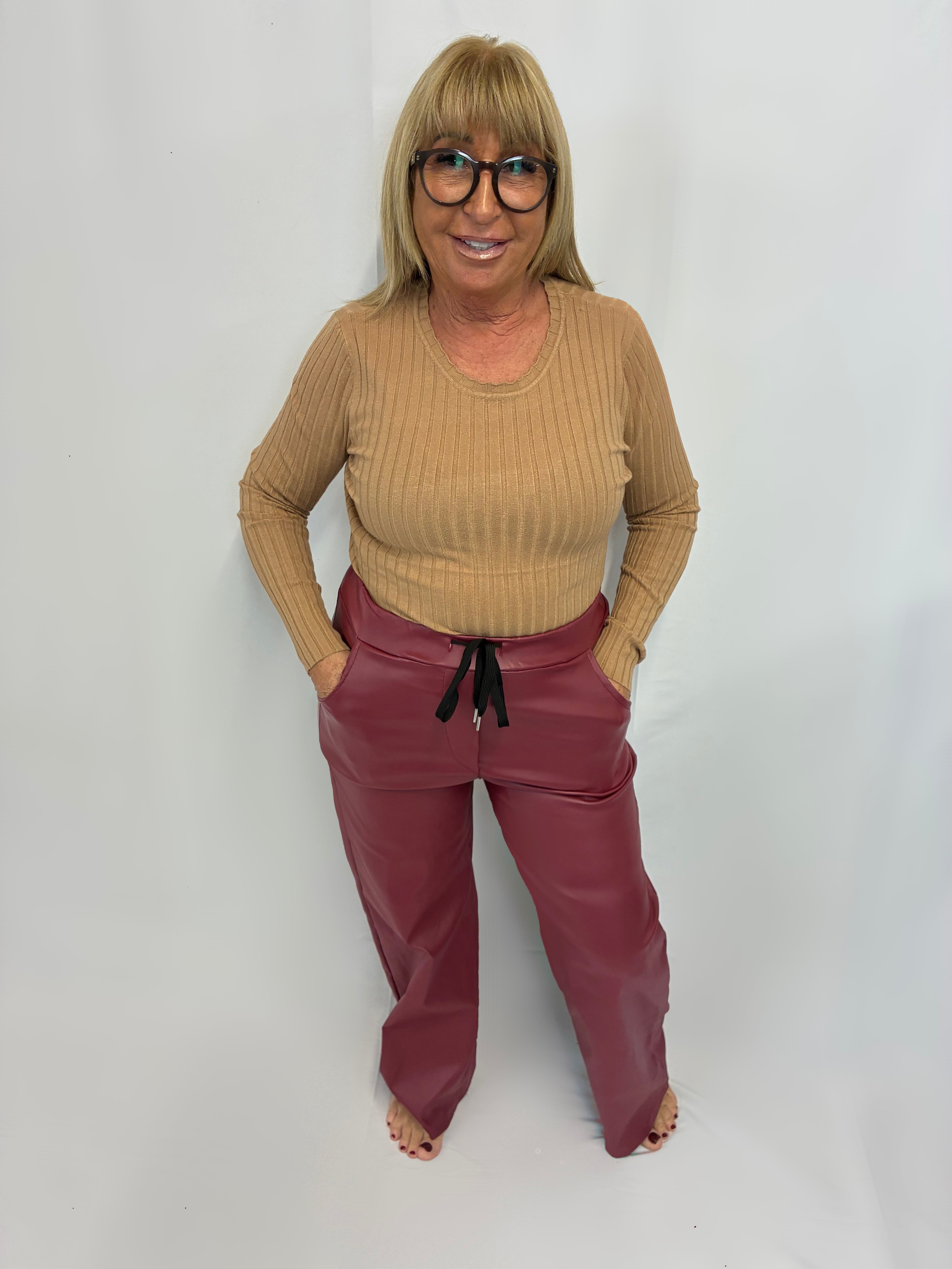 Wide leather magic trousers