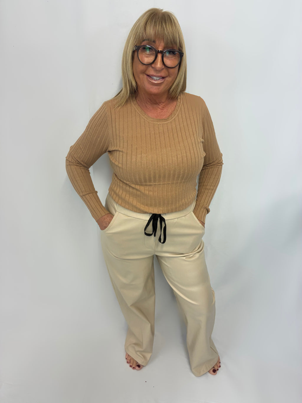 Wide leather magic trousers