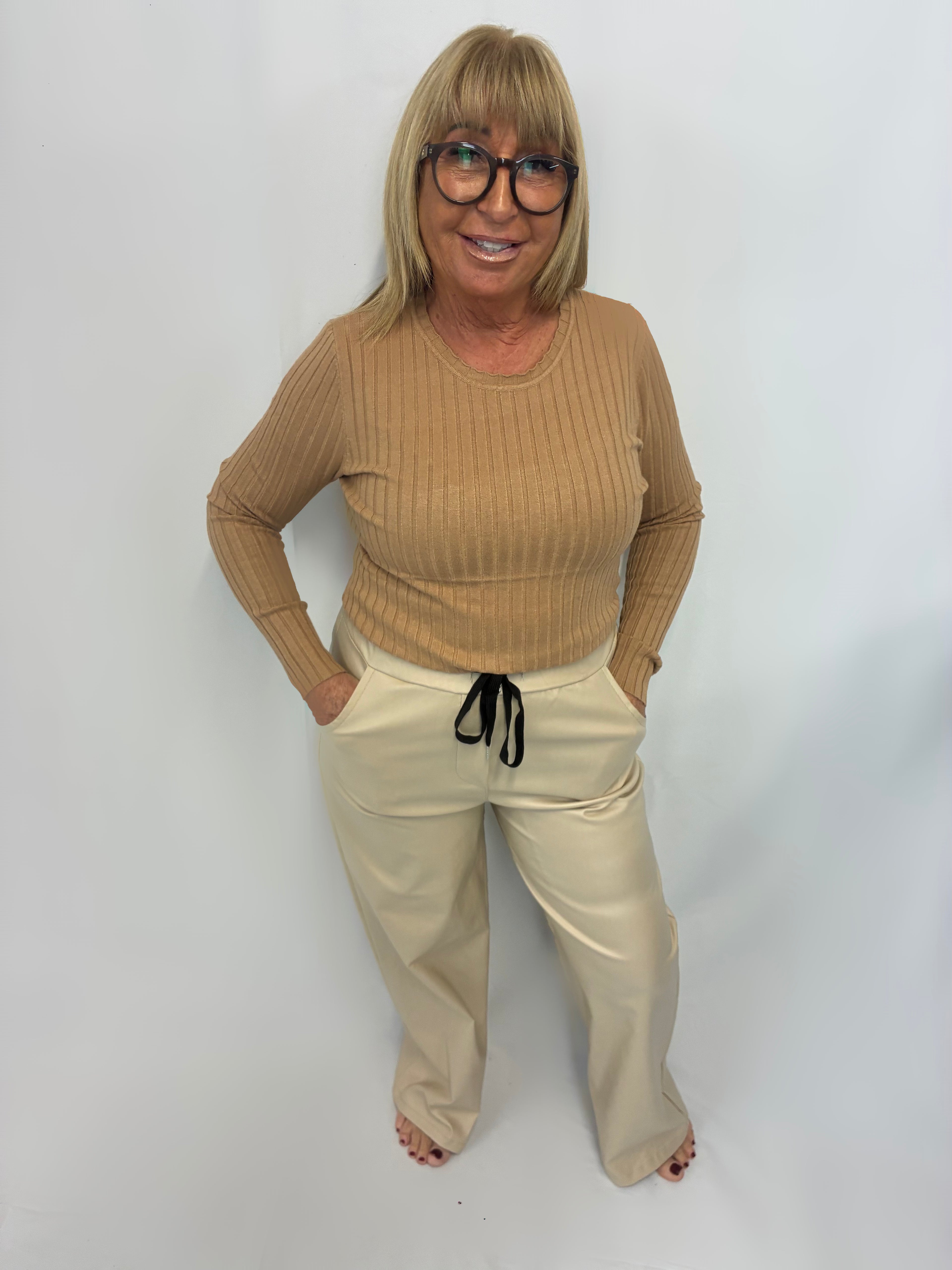 Wide leather magic trousers