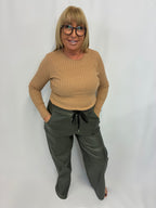 Wide leather magic trousers