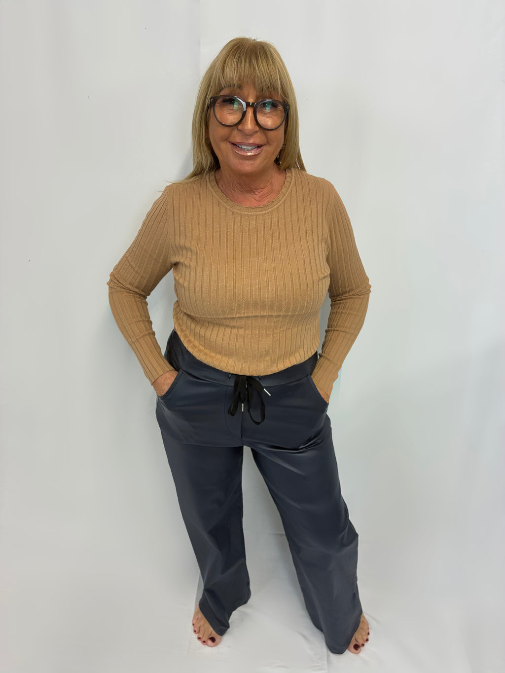 Wide leather magic trousers