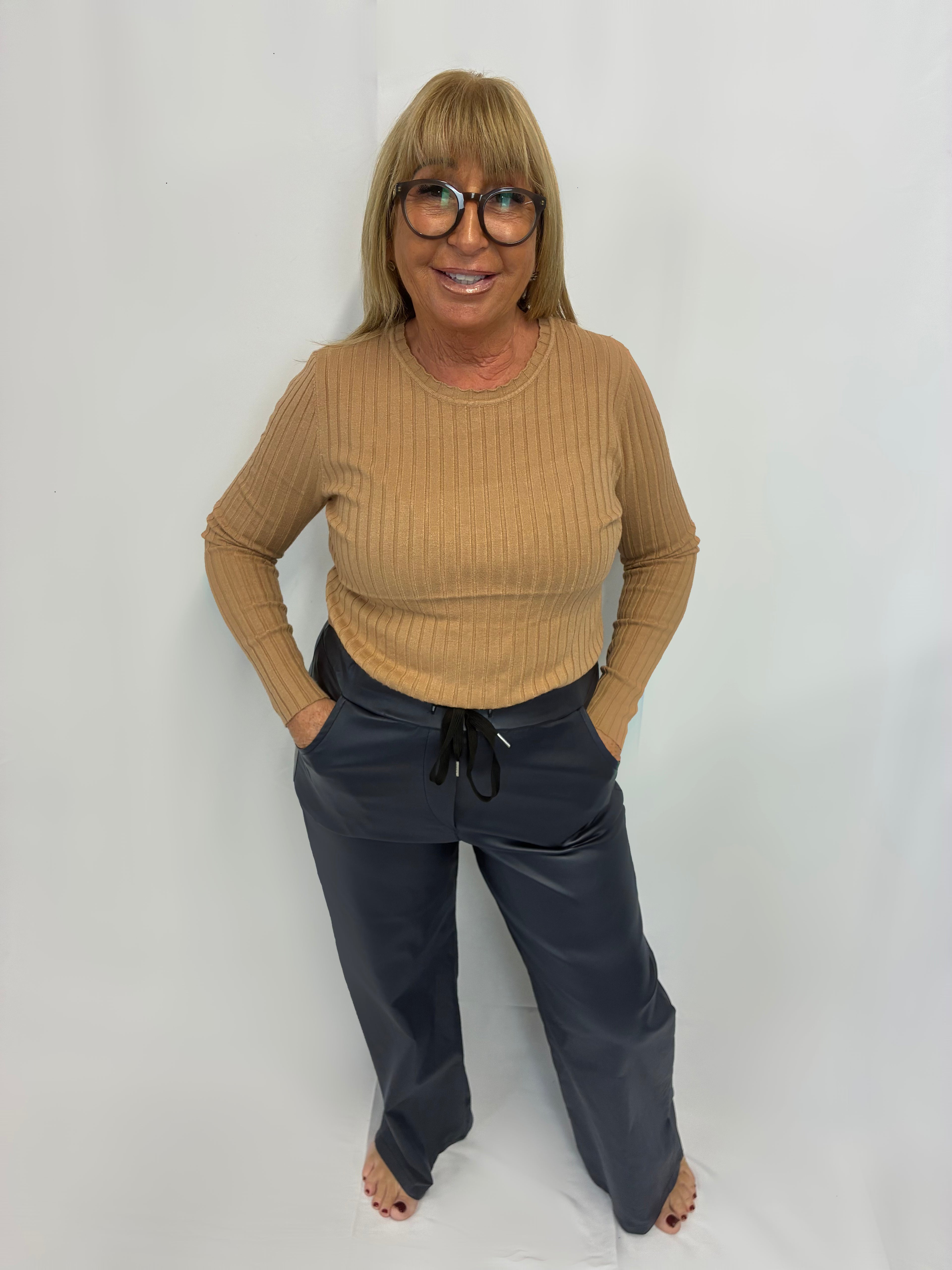 Wide leather magic trousers