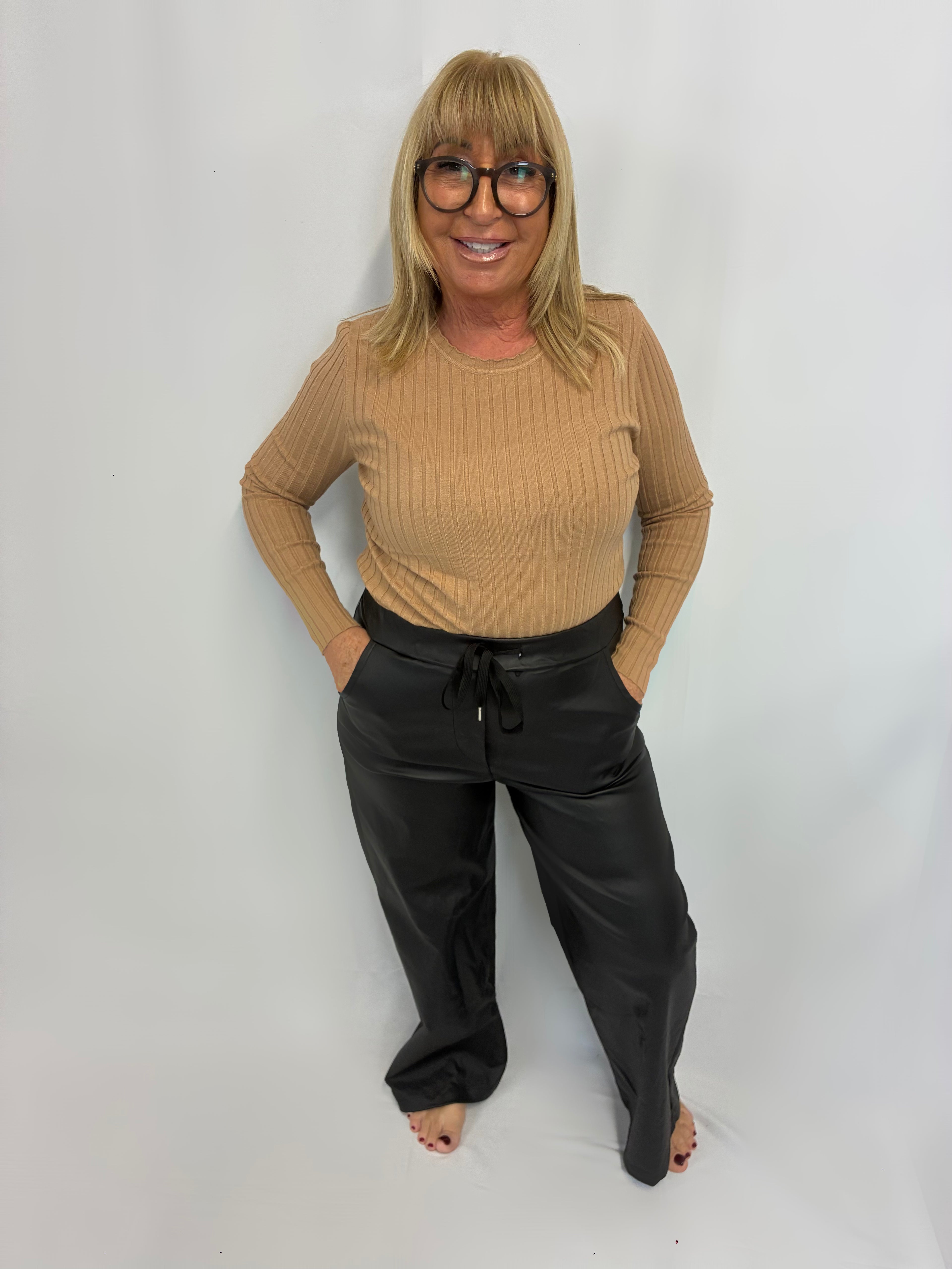 Wide leather magic trousers