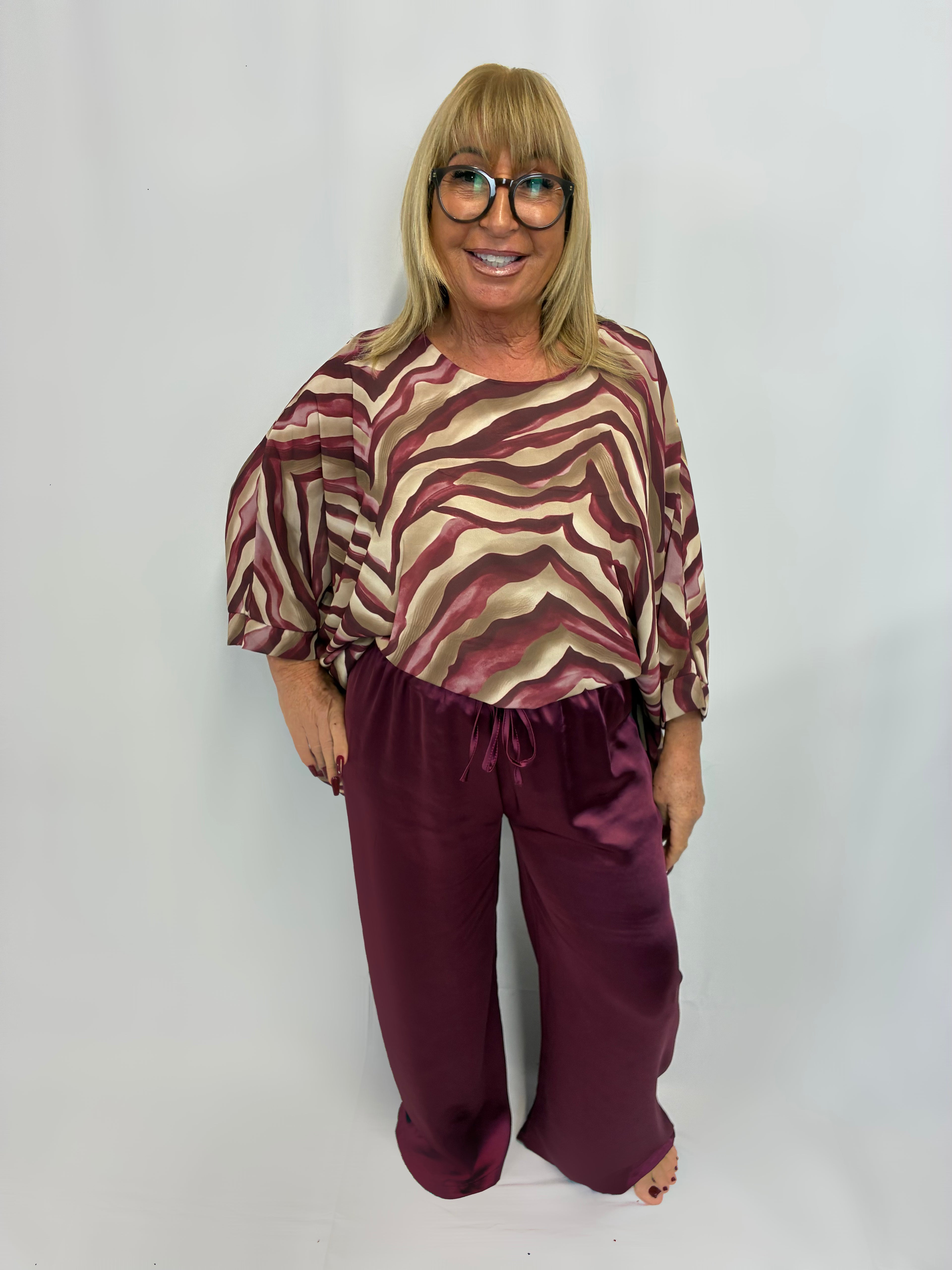 Bria satin trousers